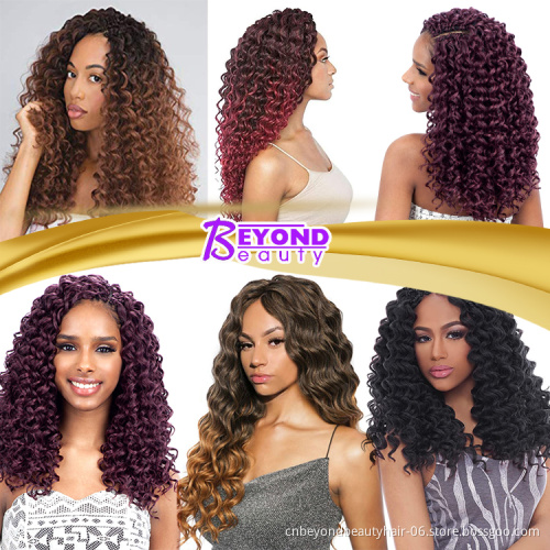 beauty supply Long Deep Curly wave crochet hair extension crochet braids Synthetic braiding hair extensions